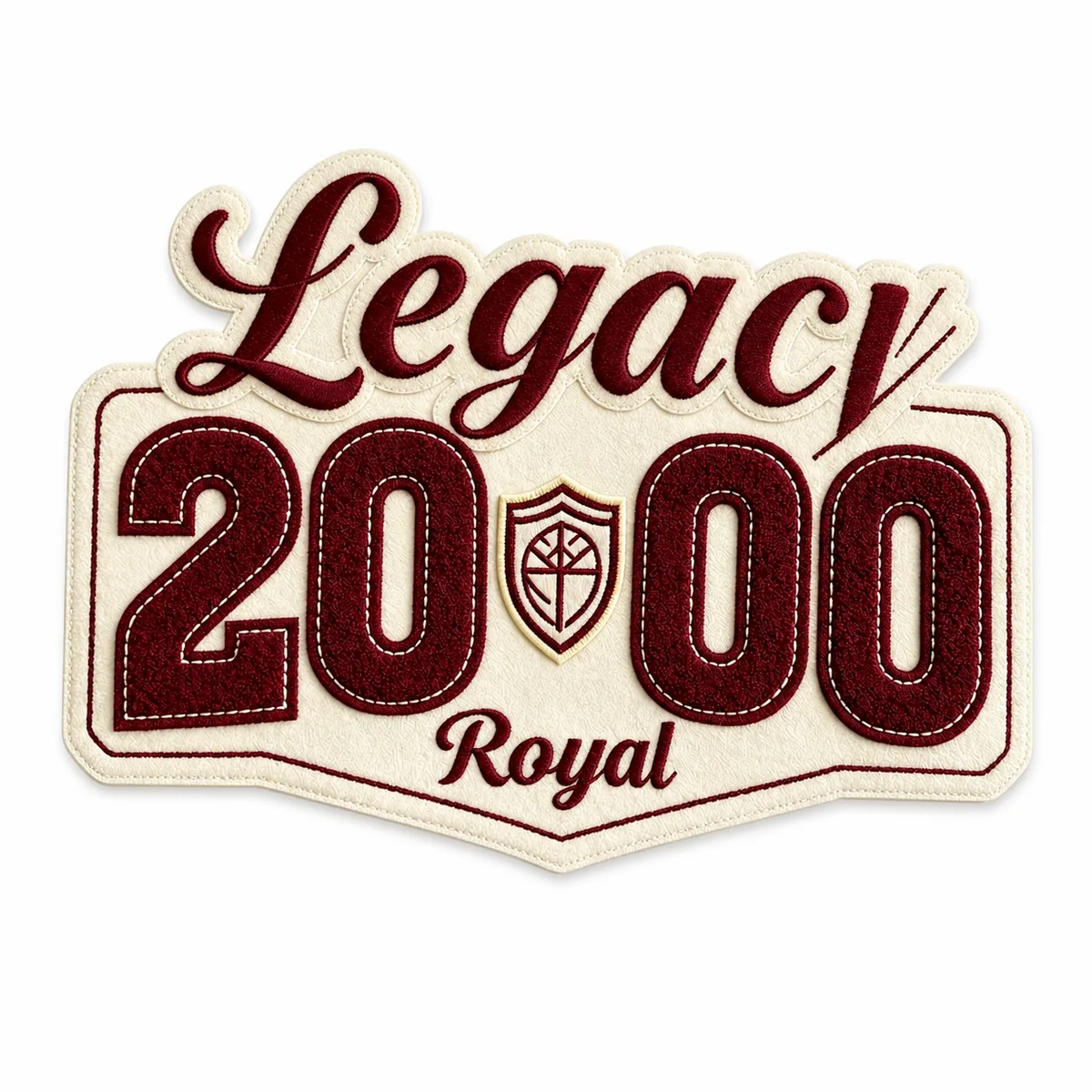 Burgundy Legacy 2000 varsity chenille patch