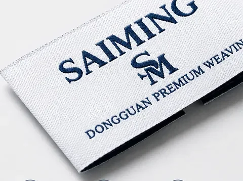 Custom Eco-Friendly Embossed Woven Labels with Logo, Premium Polyester Woven Tags for…