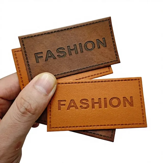 Custom Embossed Hats Jeans Leather Patches With Logo for Clothes
