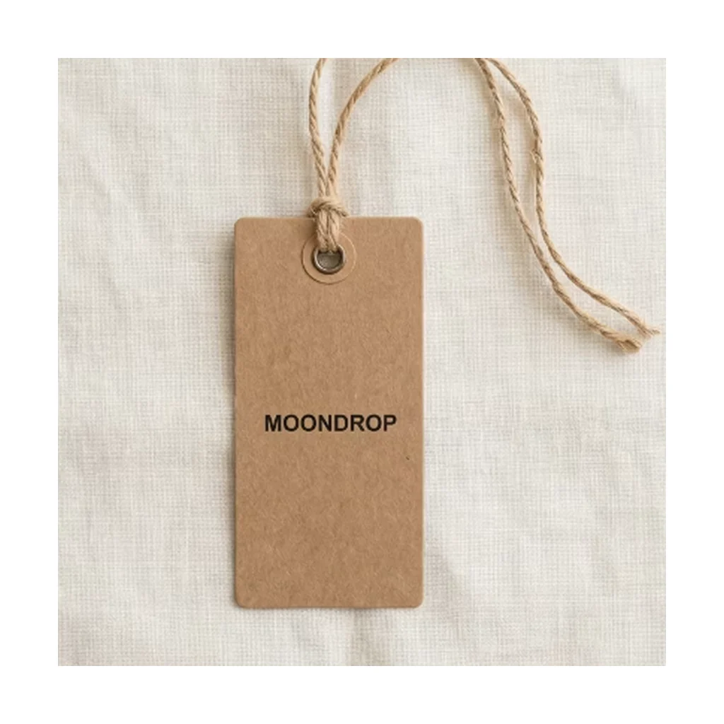Custom apparel hang tag style 004 for brand trim programs
