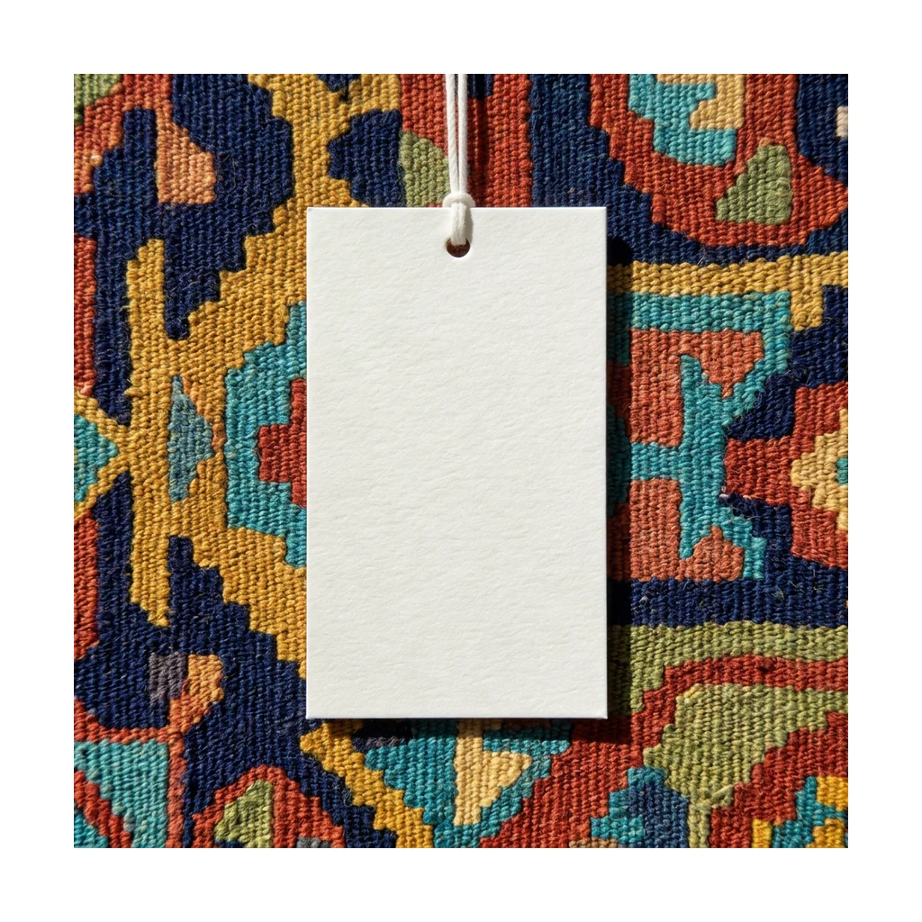 Custom apparel hang tag style 006 for brand trim programs