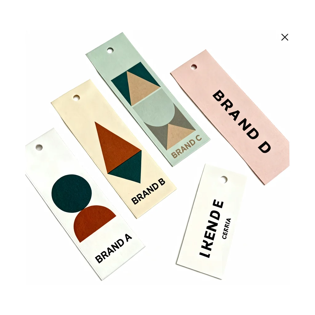 Custom apparel hang tag style 008 for brand trim programs