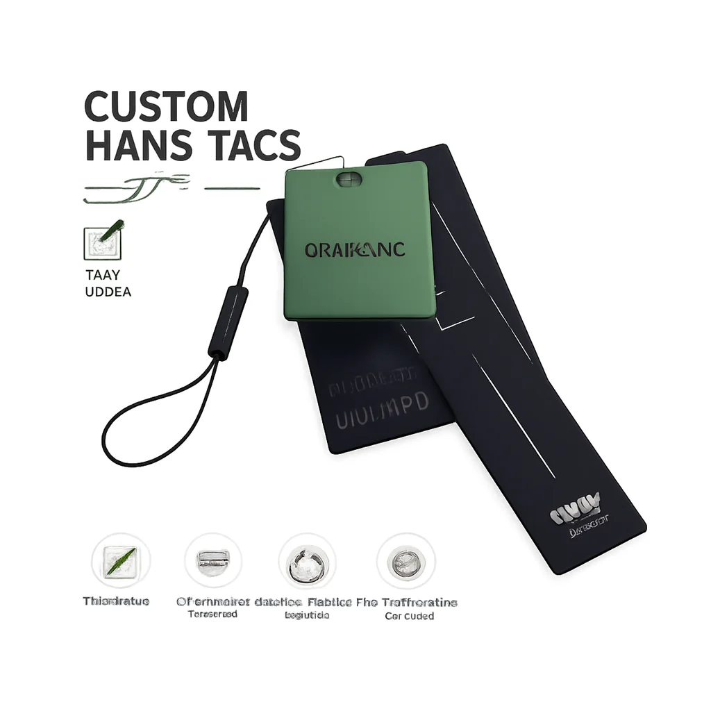 Custom apparel hang tag style 016 for brand trim programs