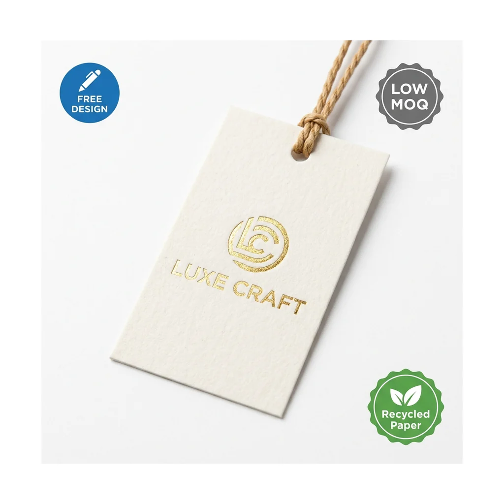 Custom apparel hang tag style 025 for brand trim programs