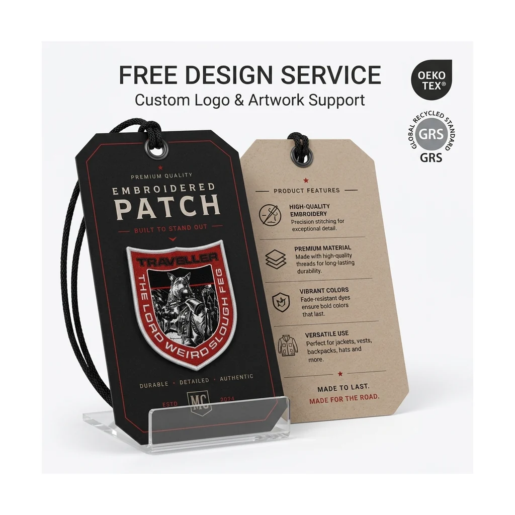 Custom apparel hang tag style 026 for brand trim programs