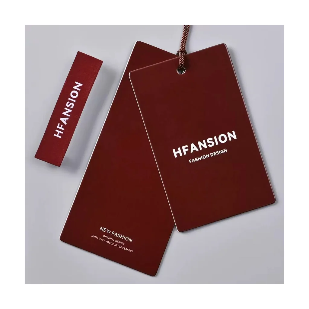 Custom apparel hang tag style 030 for brand trim programs