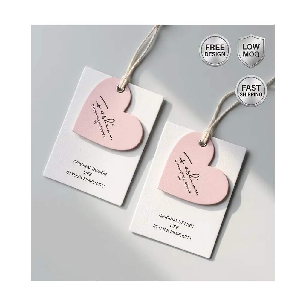 Custom apparel hang tag style 033 for brand trim programs