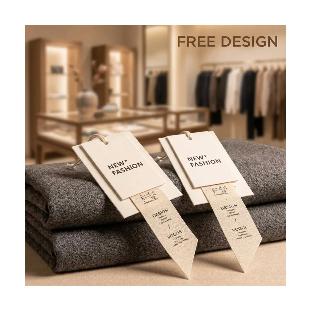 Custom apparel hang tag style 038 for brand trim programs