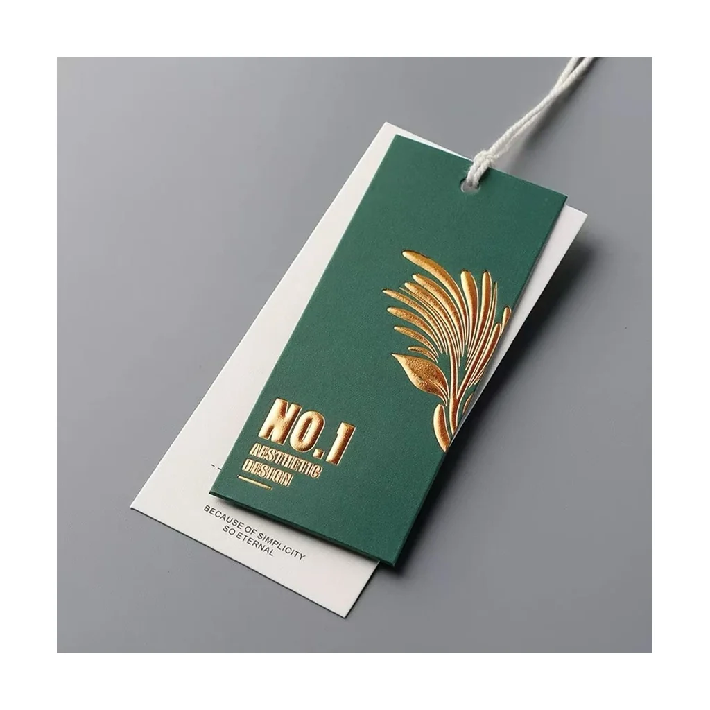 Custom apparel hang tag style 048 for brand trim programs