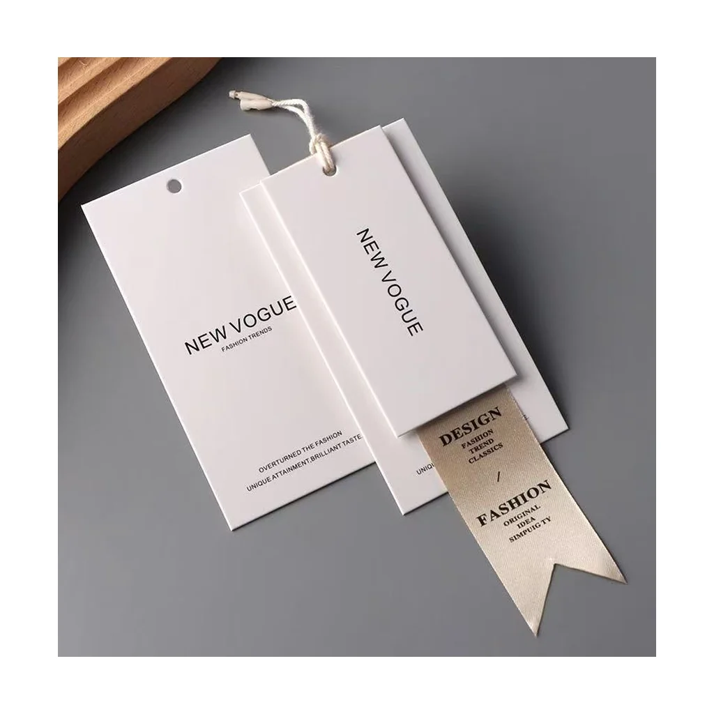 Custom apparel hang tag style 049 for brand trim programs