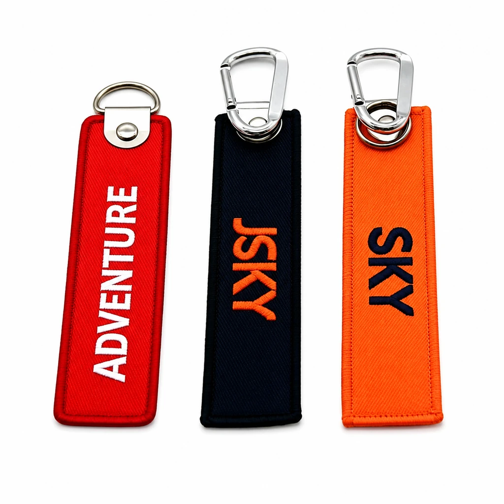 Custom fabric key tag for brand and event merchandise