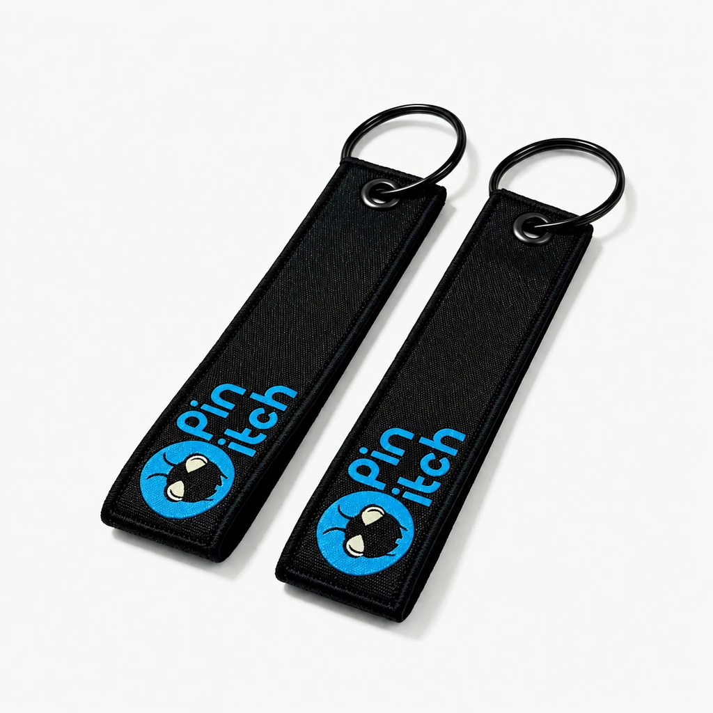 Custom fabric key tag for brand and event merchandise
