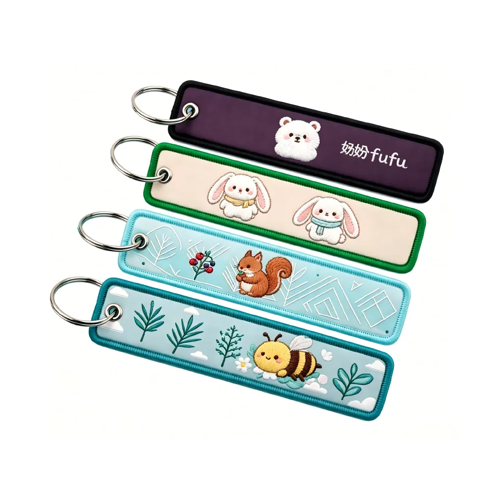 Custom fabric key tag for brand and event merchandise